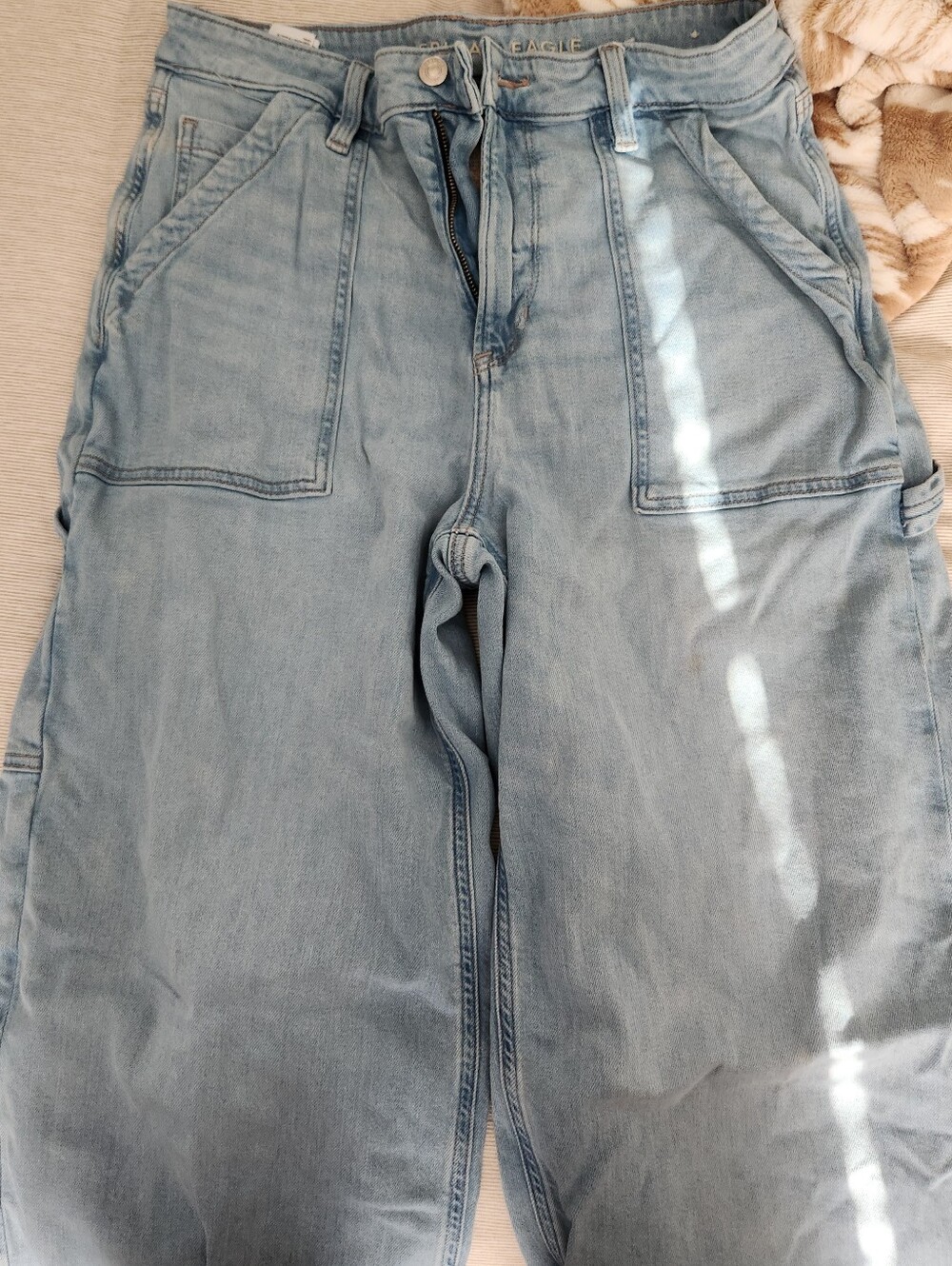 American Eagle Outfitters Light Blue Wide Leg Jeans